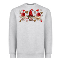 Heather Grey baseball gnome Heavyweight Sweatshirt - HRA Design Shop