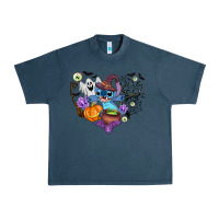 Midnight Navy stitch heart halloween Urban Heavy Tee - AdoDesignShop