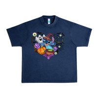 Navy stitch heart halloween Urban Heavy Tee - AdoDesignShop