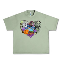 Oil Green stitch heart halloween Urban Heavy Tee - AdoDesignShop