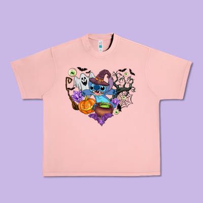 Stitch Heart Halloween Urban Heavy Tee Designed By Adodesignshop