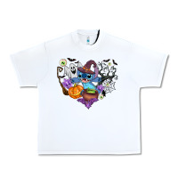 White stitch heart halloween Urban Heavy Tee - AdoDesignShop