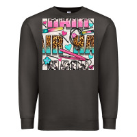 Smoke leopard and cowhide hair and curling iron with hearts and flowers seam Premium Sweatshirt - BundleAndBundleShop