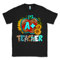 Black a+ teacher apple Classic Tee - BundleAndBundleShop