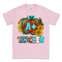 Bubblegum Pink a+ teacher apple Classic Tee - BundleAndBundleShop