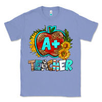 Colony Blue a+ teacher apple Classic Tee - BundleAndBundleShop