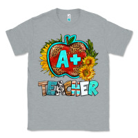 Heather Grey a+ teacher apple Classic Tee - BundleAndBundleShop