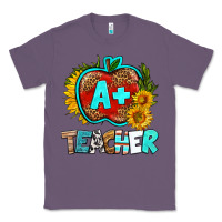 Lavender a+ teacher apple Classic Tee - BundleAndBundleShop