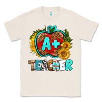 Natural a+ teacher apple Classic Tee - BundleAndBundleShop