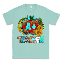 Seafoam a+ teacher apple Classic Tee - BundleAndBundleShop