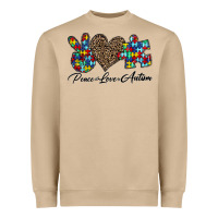 Peace Love Autism1 Heavyweight Sweatshirt | Teevron