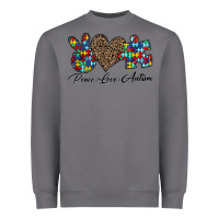 Storm peace love autism1 Heavyweight Sweatshirt - CowhideDigitalArt