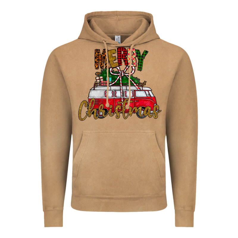 Merry Christmas Vintage Hoodie by CowhideDigitalArt | Teevron
