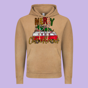 Merry Christmas Vintage Hoodie Designed By Cowhidedigitalart