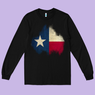 Texas Patch Long Sleeve Tee Designed By Adodesignshop