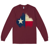 Burgundy texas patch Long Sleeve Tee - AdoDesignShop