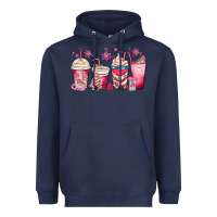 Navy christmas debbie cake white coffee cups Heavyweight Hoodie - MaliasSmallBusiness
