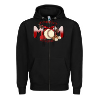 Black baseball mom Zipper Hoodie - MaliasSmallBusiness