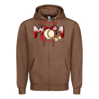 Chestnut baseball mom Zipper Hoodie - MaliasSmallBusiness