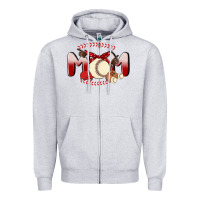 Heather Grey baseball mom Zipper Hoodie - MaliasSmallBusiness
