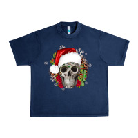 Navy skull Christmas cactus Urban Heavy Tee - JahusDesignShop