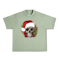 Oil Green skull Christmas cactus Urban Heavy Tee - JahusDesignShop
