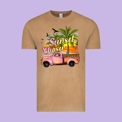 Sunset Chaser Vintage Tee Designed By Jahusdesignshop