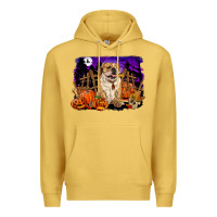 Antique Gold Halloween english bulldog Premium Hoodie - RanaPortraitStore