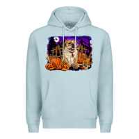 Blue Mist Halloween english bulldog Premium Hoodie - RanaPortraitStore