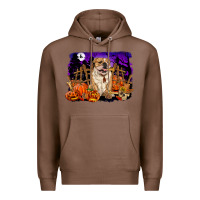 Chestnut Halloween english bulldog Premium Hoodie - RanaPortraitStore