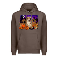 Coffee Halloween english bulldog Premium Hoodie - RanaPortraitStore
