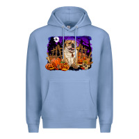 Colony Blue Halloween english bulldog Premium Hoodie - RanaPortraitStore