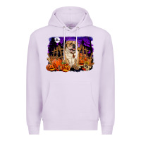 Lilac Halloween english bulldog Premium Hoodie - RanaPortraitStore