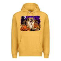 Mustard Halloween english bulldog Premium Hoodie - RanaPortraitStore
