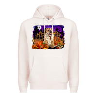 Pale Pink Halloween english bulldog Premium Hoodie - RanaPortraitStore