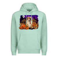 Seafoam Halloween english bulldog Premium Hoodie - RanaPortraitStore