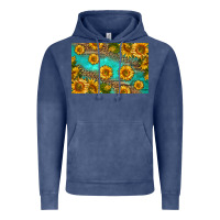 Vintage Denim western sunflowers skinny metal can holder Vintage Hoodie - HRA Design Shop