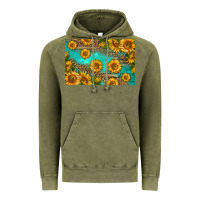 Vintage Olive western sunflowers skinny metal can holder Vintage Hoodie - HRA Design Shop