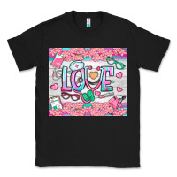 Black watercolor love nurse tumbler Classic Tee - BundleAndBundleShop