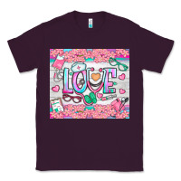 Plum watercolor love nurse tumbler Classic Tee - BundleAndBundleShop