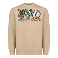 Mushroom peace love baseball Heavyweight Sweatshirt - CowhideDigitalArt