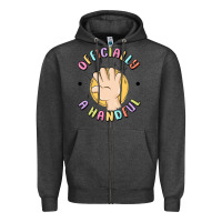 Charcoal Heather officially a handful Zipper Hoodie - MaliasSmallBusiness
