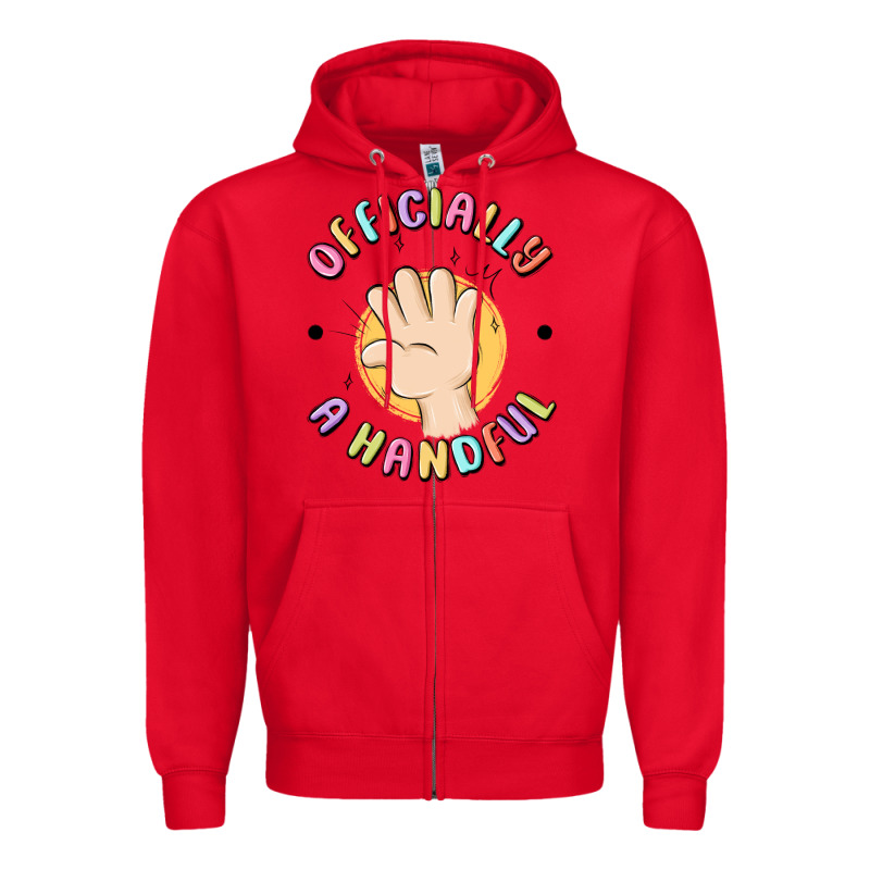 Officially A Handful Zipper Hoodie by MaliasSmallBusiness | Teevron