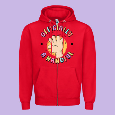 Officially A Handful Zipper Hoodie Designed By Maliassmallbusiness