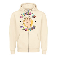 Sandshell officially a handful Zipper Hoodie - MaliasSmallBusiness
