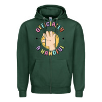 Sports Green officially a handful Zipper Hoodie - MaliasSmallBusiness