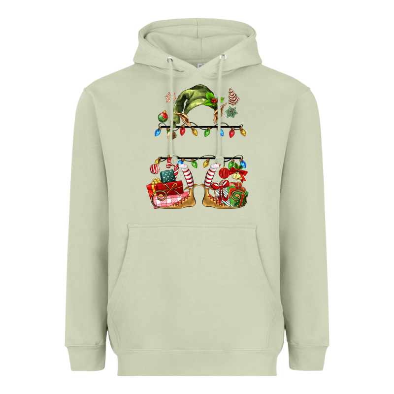 Customize Christmas Elf Heavyweight Hoodie by MaliasSmallBusiness | Teevron