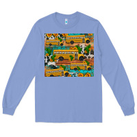 Colony Blue school bus cactus sunflower Long Sleeve Tee - Artiststas