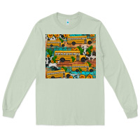 Matcha school bus cactus sunflower Long Sleeve Tee - Artiststas