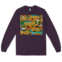Plum school bus cactus sunflower Long Sleeve Tee - Artiststas